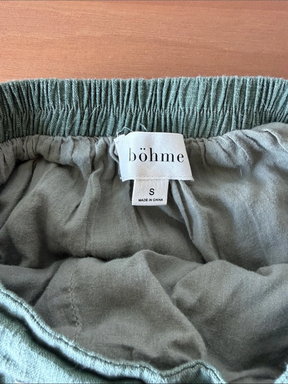 bohme Button-Front Midi Skirt in Sage Green